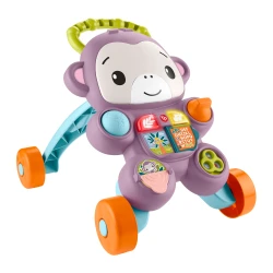 Fisher-Price Baby Walker Learn With Me Purple Monkey Learning Toy with Music Lights &amp; Activities for Infants &amp; Toddlers Ages 6+ Months