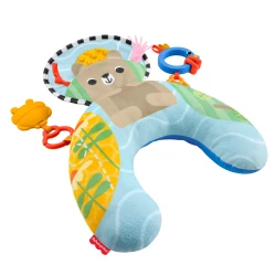 Fisher-Price Baby Toy Sensory Adventures Tummy Wedge Newborn Support with Teether &amp; Rattle Activities for Infants Ages 0+ Months