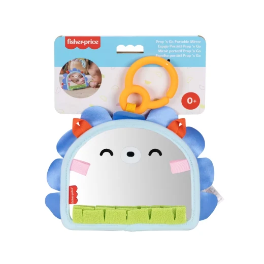 Fisher-Price Baby Toy Prop 'n Go Portable Mirror Tummy Time Activity with Sensory Details for Newborn Play Ages 0+ Months Fisher-Price Baby Toy Prop 'n Go Portable Mirror Tummy Time Activity with Sensory Details for Newborn Play Ages 0+ Months