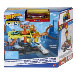 مجموعة مسار سيارات Hot Wheels City، طقم داونتاون مستوحى من مسلسل “Let’s Race” على Netflix مع سيارة بمقياس 1:64 (قد تختلف الأشكال)
