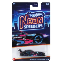 Hot Wheels  Cars, Neon Speeders , 1 Die-Cast Toy Car in 1:64 Scale, Exclusive Wheels &amp; Neon Decos, Custom Packaging, Gift for Collectors &amp; Kids