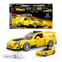 مجموعة بناء Mattel Brick Shop Hot Wheels Speed Series، سيارة ’07 Honda S2000 مع 257 قطعة، تفاصيل واقعية وملصقات مخصصة، لهواة الجمع البالغين والأطفال من عمر 10 سنوات فأكثر
