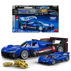 Mattel Brick Shop Hot Wheels Speed Series Building Set, Cadillac Project GTP Hypercar with 236 Pieces, Realistic Details and Custom Decals, Adult Collectors and Kids Ages 10+