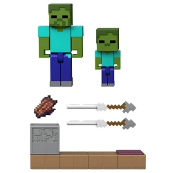 Minecraft Redstone Charged Action Figure &amp; Mechanism Set, 3.25-inch Scale Collectible Toy with Accessories (Characters May Vary)