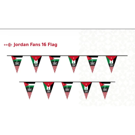 Jordan Fans World Cup Flag Banner – 16 Flags Jordan Fans World Cup Flag Banner – 16 Flags