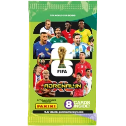 باكيت بانيني كأس العالم 2026 أدرينالين إكس إل بوستر – 8 كروت رسمية (باكيت مفرد)