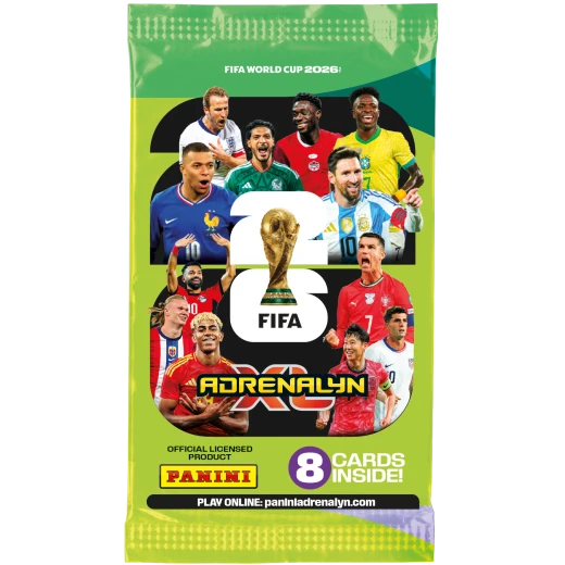Panini FIFA World Cup 2026 Adrenalyn XL Booster Pack – 8 Official Trading Cards