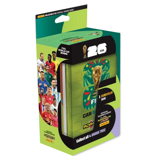 Panini FIFA World Cup 2026 Adrenalyn XL Classic Tin – Includes 1 Golden Baller Limited Edition Card