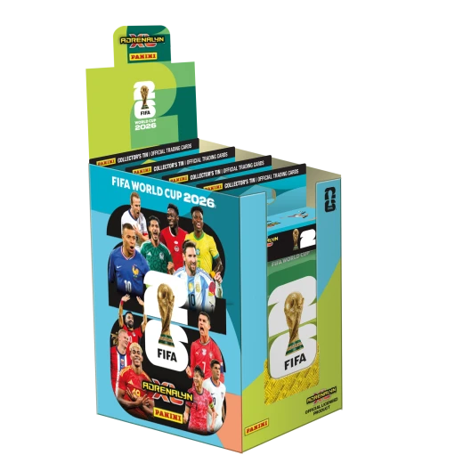 Panini FIFA World Cup 2026 Adrenalyn XL Pocket Tin – 4 Packets + 3 Limited Edition Cards (1 of 4 Designs)