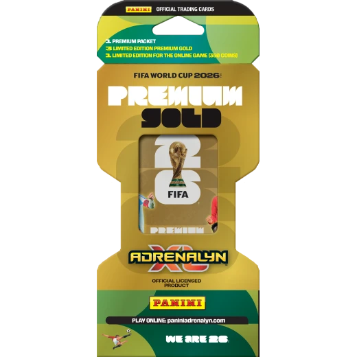 Panini FIFA World Cup 2026 Adrenalyn XL Premium Gold Pack – Premium Official Trading Cards (Single Packet) Panini FIFA World Cup 2026 Adrenalyn XL Premium Gold Pack – Premium Official Trading Cards (Single Packet)