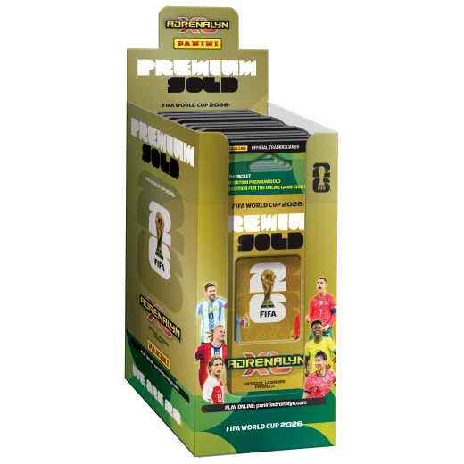 Panini FIFA World Cup 2026 Adrenalyn XL Premium Gold Box – 10 Packets Official Trading Cards