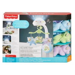 Fisher-Price Butterfly Dreams 3-in-1 Projection Mobile – Crib Toy with Music, White Noise &amp; Nature Sounds