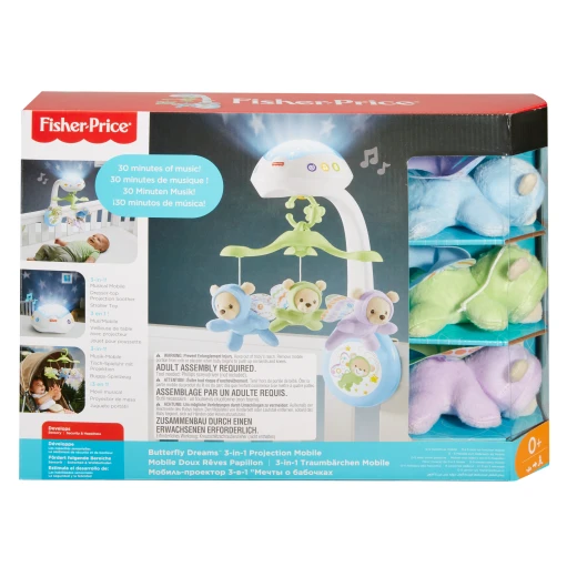 Fisher-Price Butterfly Dreams 3-in-1 Projection Mobile – Crib Toy with Music, White Noise & Nature Sounds Fisher-Price Butterfly Dreams 3-in-1 Projection Mobile – Crib Toy with Music, White Noise & Nature Sounds