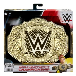 WWE World Heavyweight Championship Role Play Title – Leather-Like Belt, 3+ Feet, Kid Size