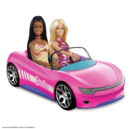 Hot Wheels Barbie RC Convertible – Remote-Control Pink Car, Fits 2 Barbie Dolls, Opening Trunk &amp; Sticker Sheet - Hot Wheels - Image 5