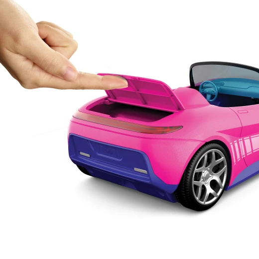 Hot Wheels Barbie RC Convertible – Remote-Control Pink Car, Fits 2 Barbie Dolls, Opening Trunk &amp; Sticker Sheet - Hot Wheels - Image 3