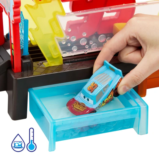 Disney and Pixar Cars Color Changers Race Ready Car Wash Playset – with Colour-Change Lightning McQueen, 20 Inches Long - Disney Pixar Cars - Image 2