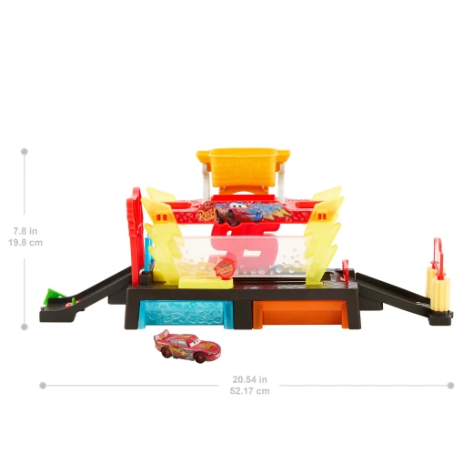 Disney and Pixar Cars Color Changers Race Ready Car Wash Playset – with Colour-Change Lightning McQueen, 20 Inches Long - Disney Pixar Cars - Image 6