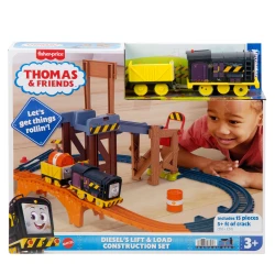 Fisher-Price Thomas &amp; Friends Diesel's Lift &amp; Load Construction Set – Motorised Train, Track &amp; Cargo