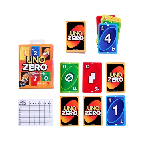 UNO Zero Card Game – Grid Play with Scorepad, Colour-Blind Accessible, 2 to 8 Players - Uno - Image 2