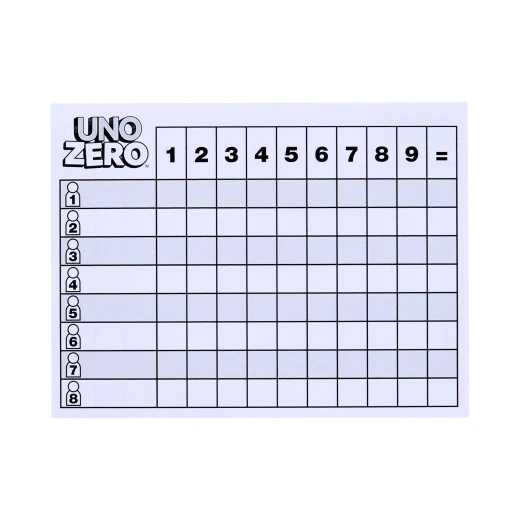 UNO Zero Card Game – Grid Play with Scorepad, Colour-Blind Accessible, 2 to 8 Players - Uno - Image 3