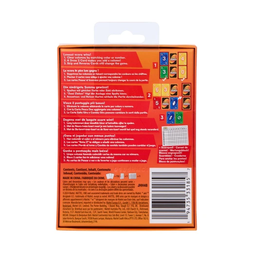 UNO Zero Card Game – Grid Play with Scorepad, Colour-Blind Accessible, 2 to 8 Players - Uno - Image 6
