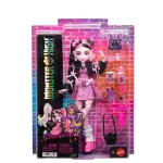 Monster High Draculaura Doll – Pink Bow Dress &amp; Black Cardigan with Pet Bat Count Fabulous &amp; 7 Accessories - Monster High