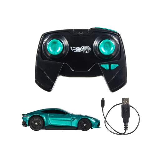 Hot Wheels RC Aston Martin Vantage 1:64 Scale – Rechargeable Remote-Control Car with Booster Button, 2.4 GHz - Hot Wheels - Image 3