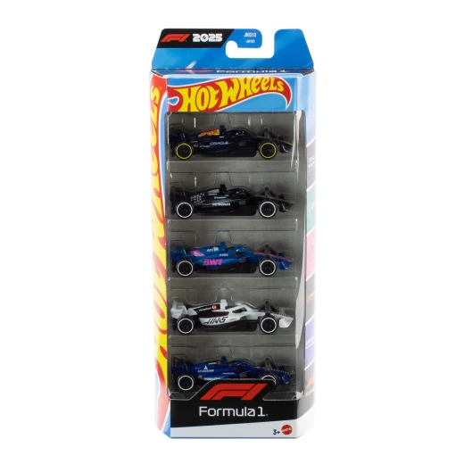 Hot Wheels Formula 1 5-Pack – Set of 5 Officially Licensed 1:64 Scale Die-Cast F1 Cars - Hot Wheels - Image 6