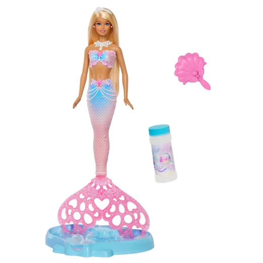 Barbie Bubble Sparkle Mermaid Doll – Bubble-Making Tail with Solution, Tray &amp; Hairbrush - Barbie - Image 2