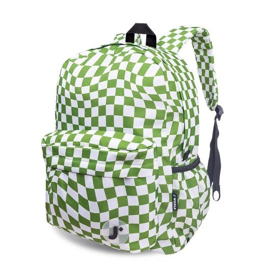 J World New York Oz Daypack Backpack – Matcha Checkers | School & 15.6" Laptop Backpack - JWORLD - Image 3