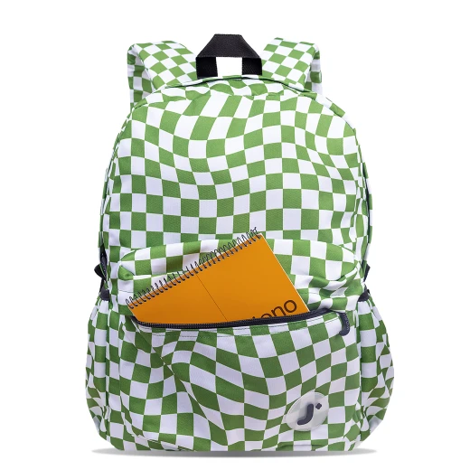J World New York Oz Daypack Backpack – Matcha Checkers | School & 15.6" Laptop Backpack - JWORLD - Image 4