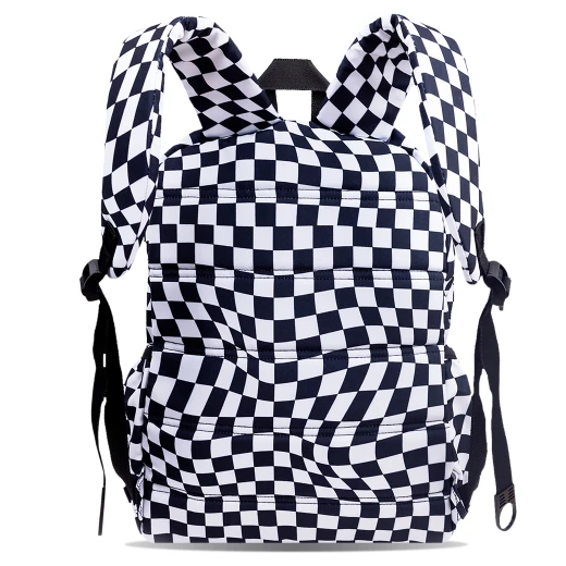 J World New York Oz Daypack Backpack – Wavy Checkers | School & 15.6" Laptop Backpack - JWORLD - Image 3