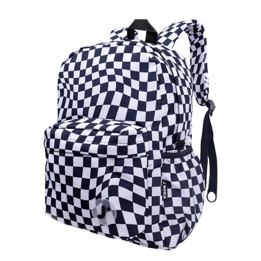 J World New York Oz Daypack Backpack – Wavy Checkers | School & 15.6" Laptop Backpack - JWORLD - Image 2