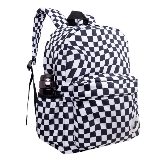J World New York Oz Daypack Backpack – Wavy Checkers | School & 15.6" Laptop Backpack - JWORLD - Image 6