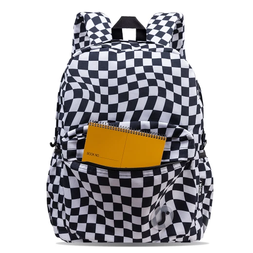 J World New York Oz Daypack Backpack – Wavy Checkers | School & 15.6" Laptop Backpack - JWORLD - Image 7