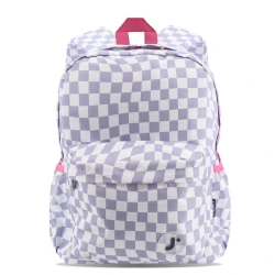 J World New York Oz Daypack Backpack – Lavender Checkers | School & 15.6" Laptop Backpack