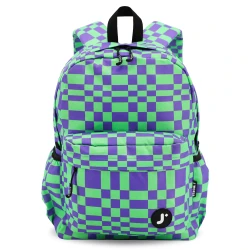 J World New York Oz Daypack Backpack – Pixel Checkers | School &amp; 15.6" Laptop Backpack