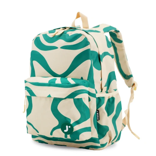 J World New York Oz Daypack Backpack – Green Swirl | School &amp; 15.6" Laptop Backpack - Image 2