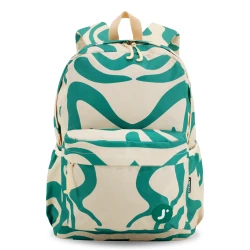 J World New York Oz Daypack Backpack – Green Swirl | School &amp; 15.6" Laptop Backpack