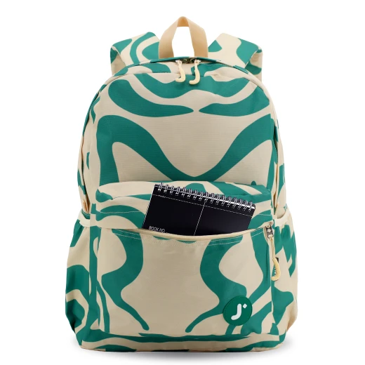 J World New York Oz Daypack Backpack – Green Swirl | School &amp; 15.6" Laptop Backpack - Image 5