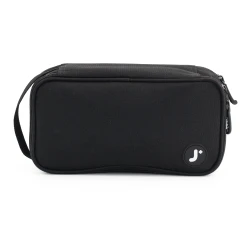 J World New York Doodle Pencil Case – Black | Large-Capacity Pouch with Handle Strap