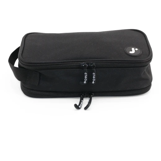 J World New York Doodle Pencil Case – Black | Large-Capacity Pouch with Handle Strap - Image 3