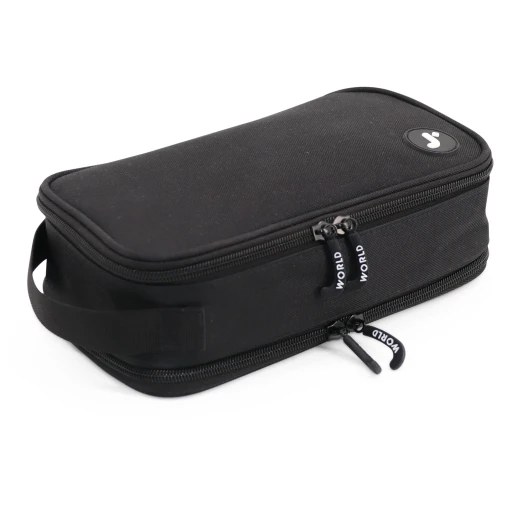 J World New York Doodle Pencil Case – Black | Large-Capacity Pouch with Handle Strap - Image 2