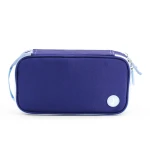 J World New York Doodle Pencil Case – Navy | Large-Capacity Pouch with Handle Strap