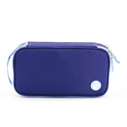 J World New York Doodle Pencil Case – Navy | Large-Capacity Pouch with Handle Strap
