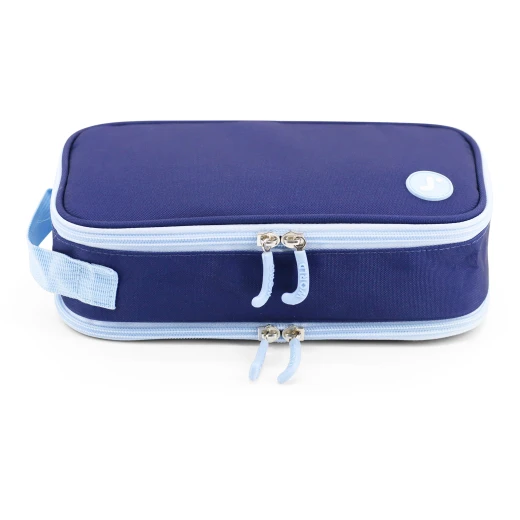 J World New York Doodle Pencil Case – Navy | Large-Capacity Pouch with Handle Strap - Image 3