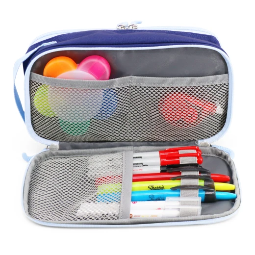J World New York Doodle Pencil Case – Navy | Large-Capacity Pouch with Handle Strap - Image 6