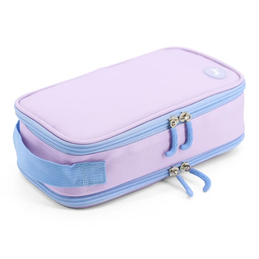 J World New York Doodle Pencil Case – Purple | Large-Capacity Pouch with Handle Strap - Image 2