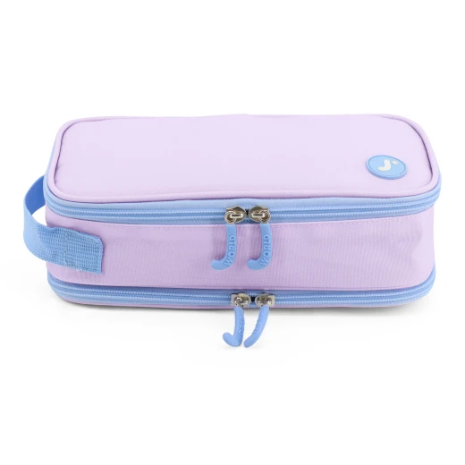 J World New York Doodle Pencil Case – Purple | Large-Capacity Pouch with Handle Strap - Image 3